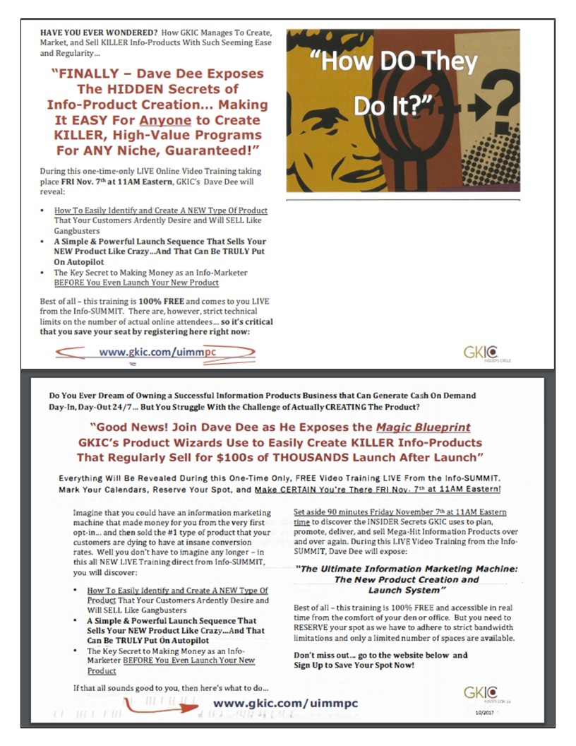 GKIC webinar campaign Dave Dee