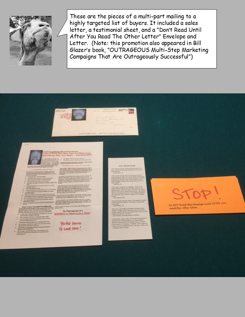 Out of My Skull multi-step direct mail campaign